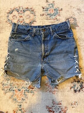 Vintage Levi’s Big E cut off shorts